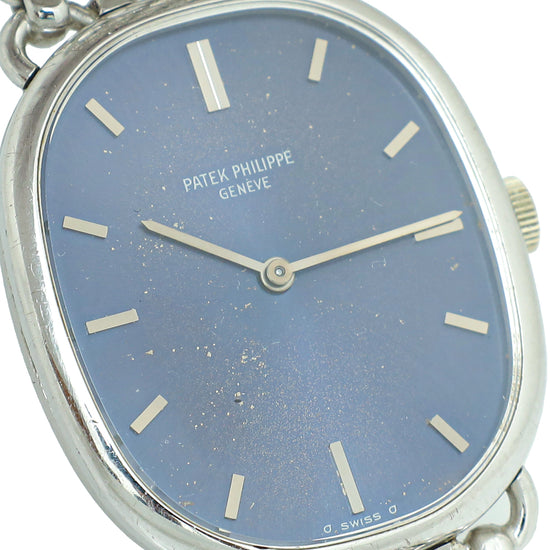 Patek Philippe 18K White Gold Vintage Golden Ellipse Watch