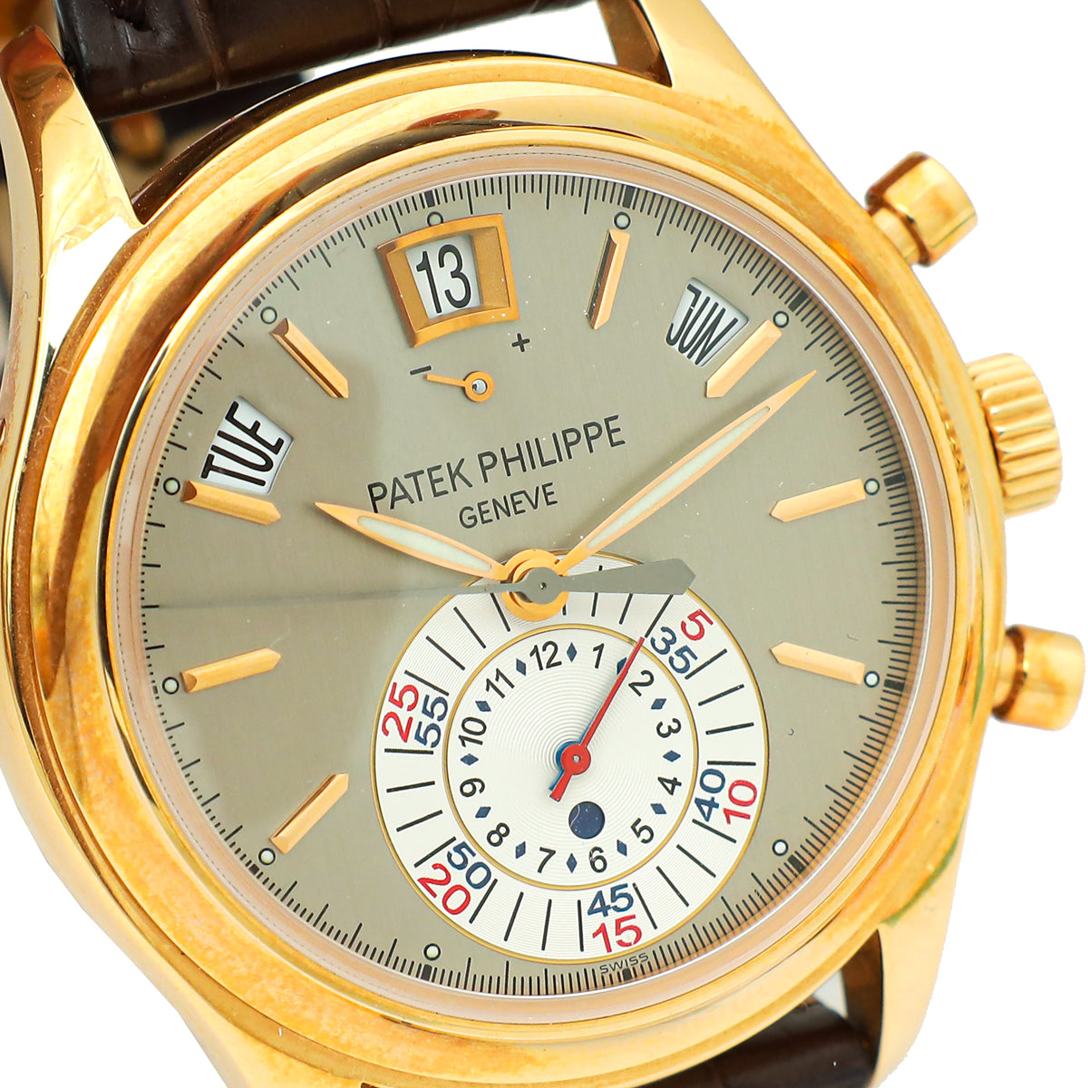 Patek Philippe 18K Rose Gold Complications Annual Calendar Chronograph 40mm Automatic Watch