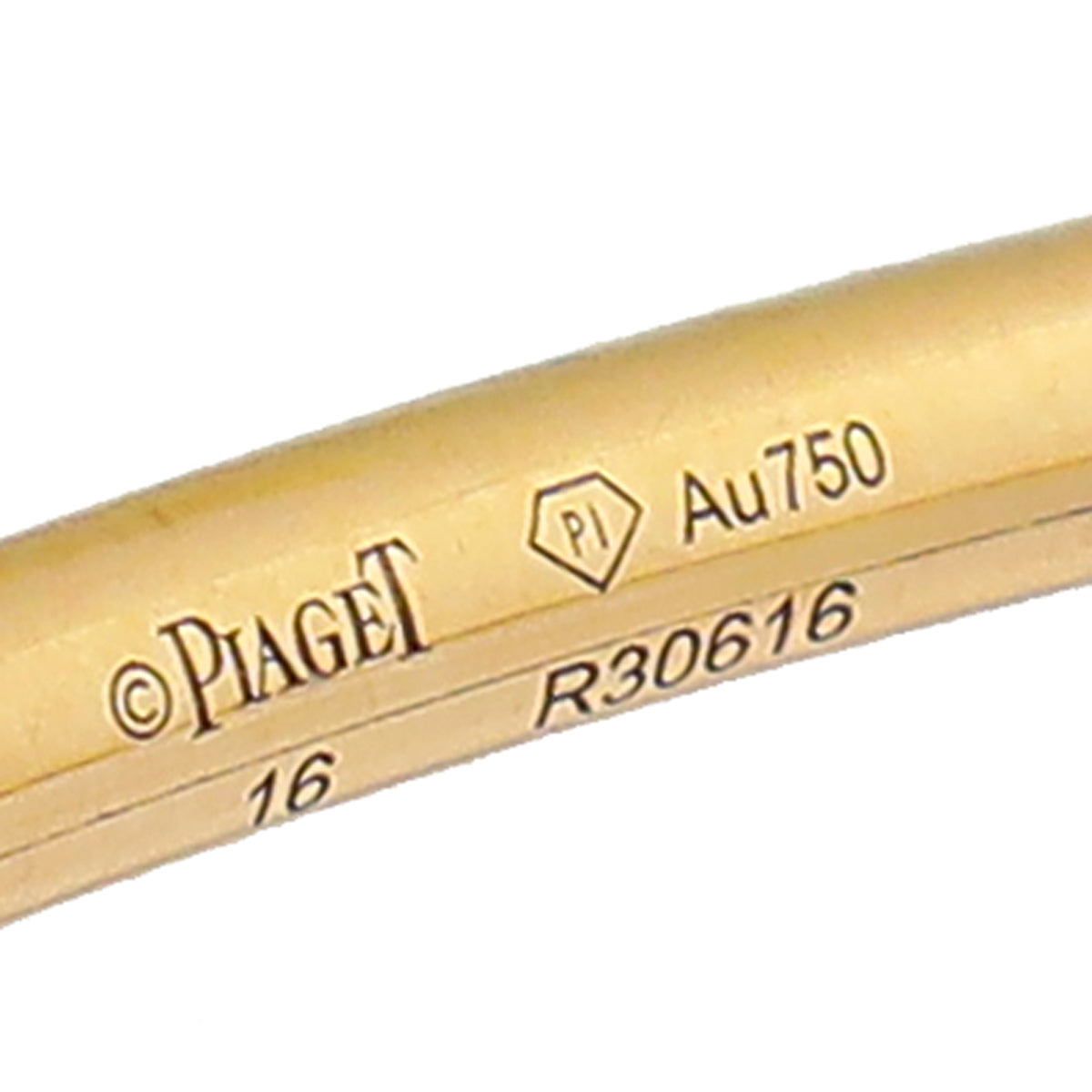 Piaget 18K Rose Gold Possession Open Bangle with Malachite Cabochon Bracelet 16