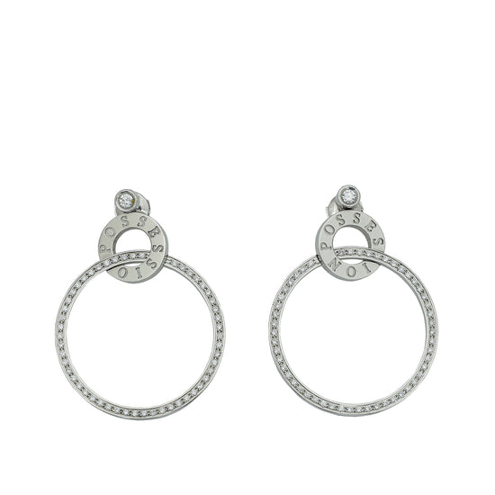 Piaget 18K White Gold and Diamond Possession Earrings