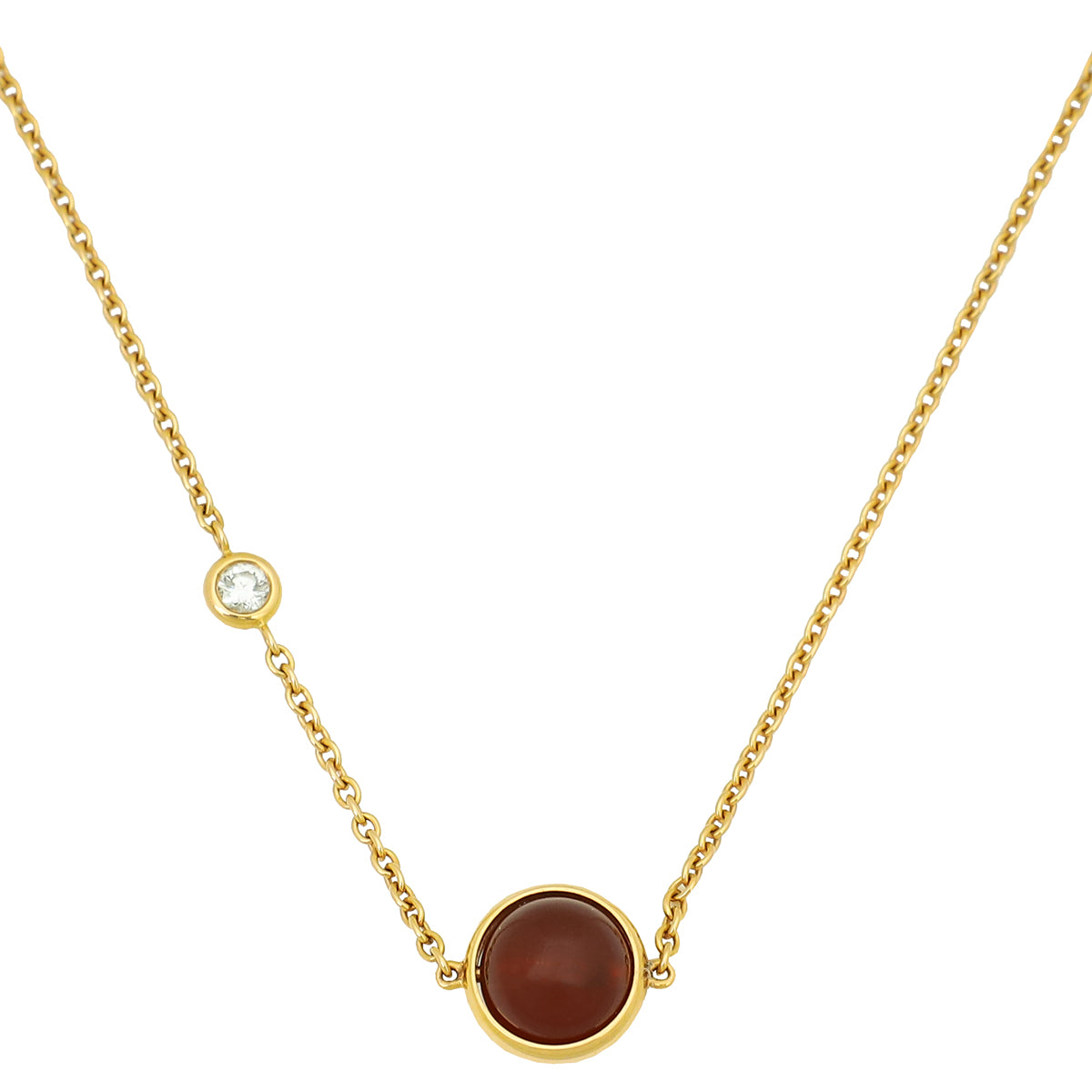 Piaget 18K Pink Gold Possession Necklace w/ Carnelian Bead