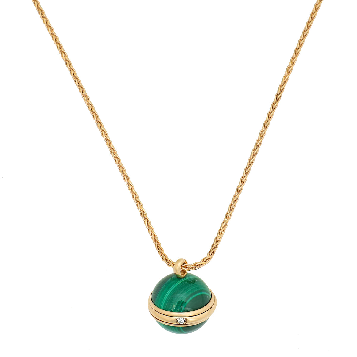 Piaget 18K Rose Gold Malachite Diamond Possession Long Necklace-Hermes-THE CLOSET