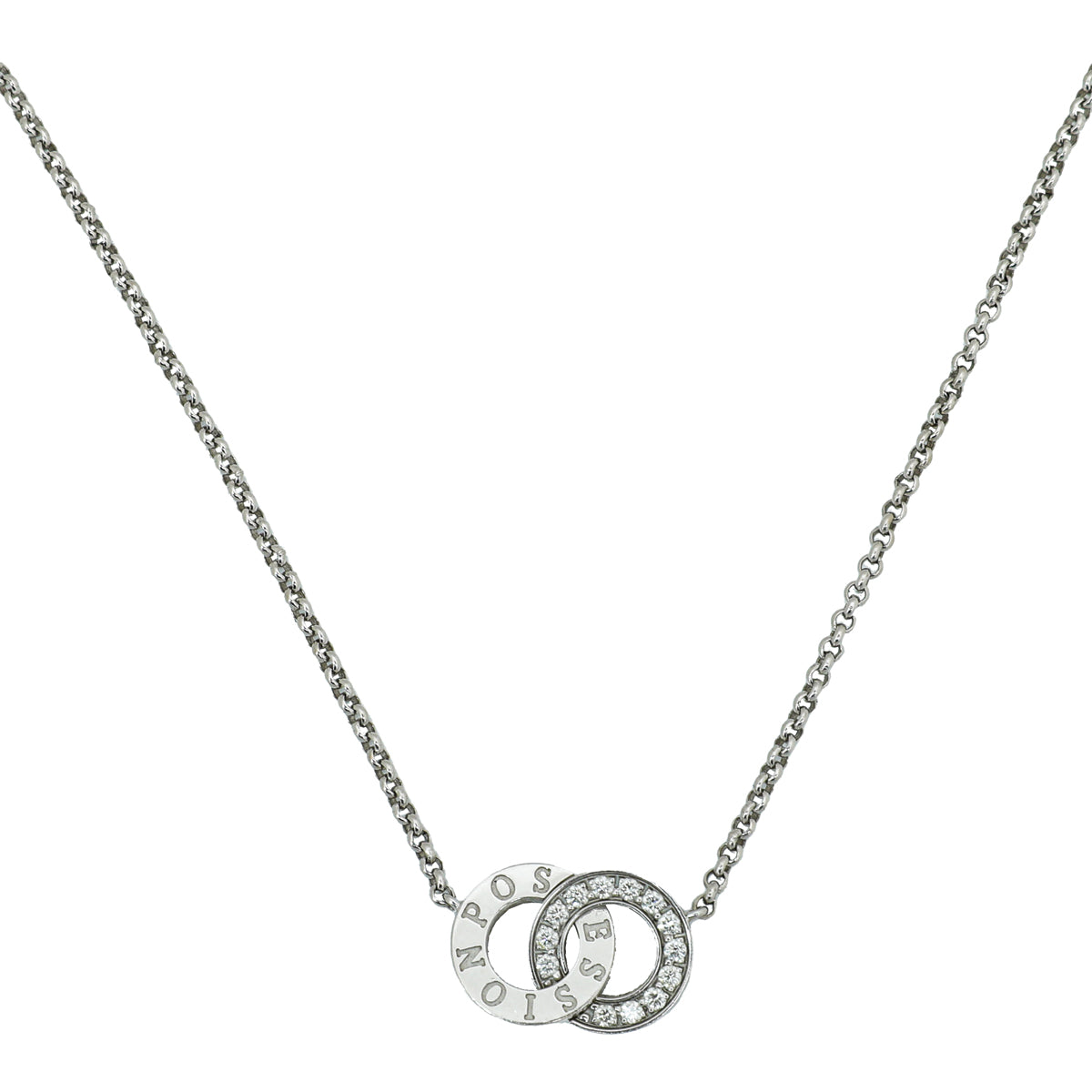 Piaget 18K White Gold Diamond Possession Toi & Moi Necklace