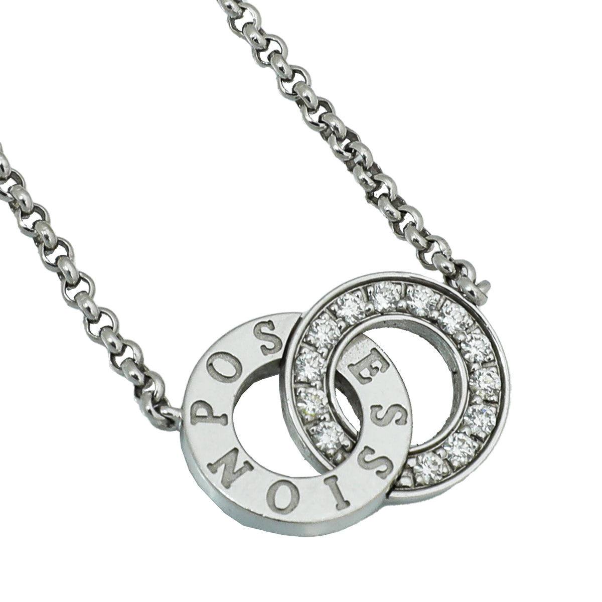 Piaget 18K White Gold Diamond Possession Toi & Moi Necklace-Piaget-THE CLOSET