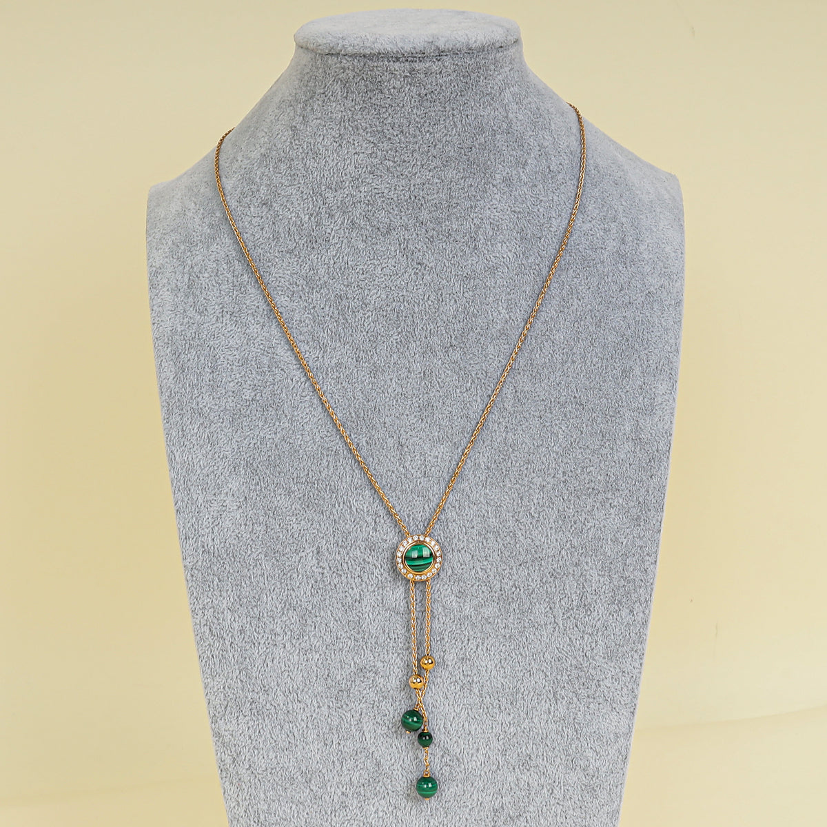 Piaget 18K Rose Gold Possession Malachite Diamond Pendant Necklace