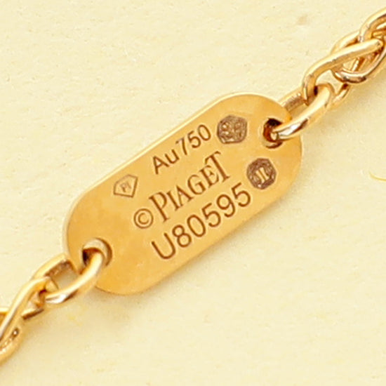 Piaget 18K Rose Gold Possession Malachite Diamond Pendant Necklace