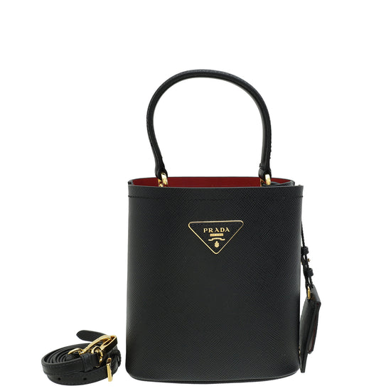 Prada Black Panier Small Tote Bag