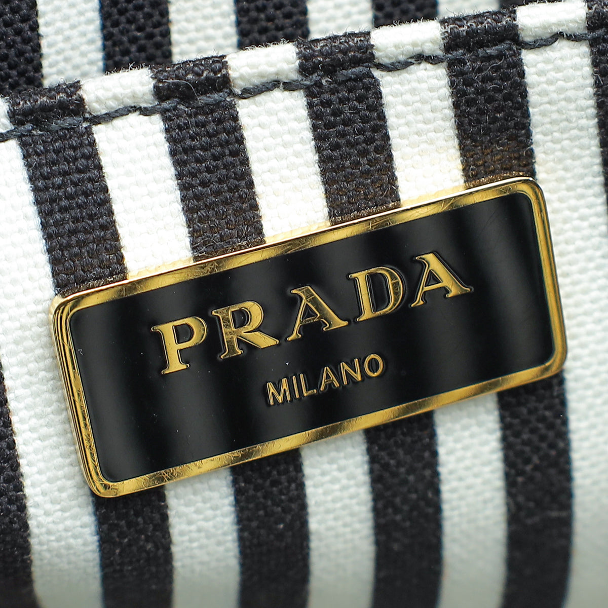 Prada Bicolor Canapa Logo Tote Bag