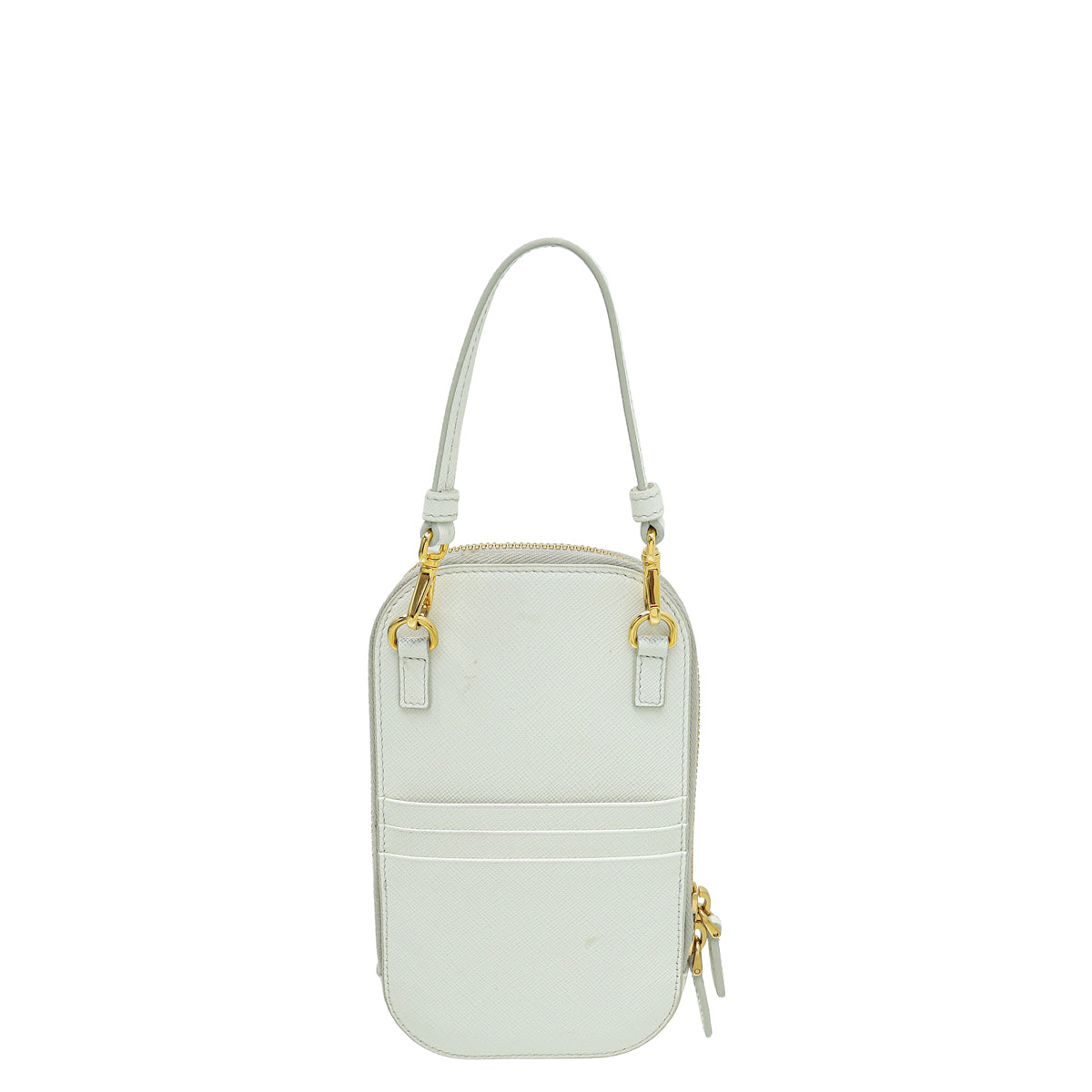 Prada Bianco Lux Phone Mini Bag-Prada-THE CLOSET