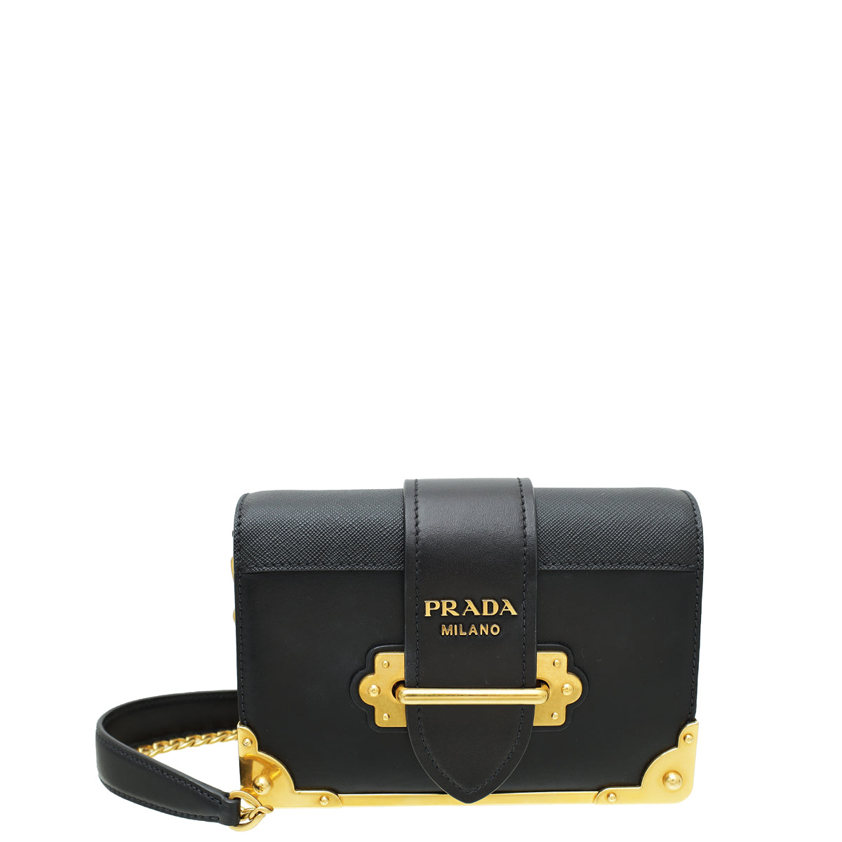 Prada Black Cahier Chain Shoulder Bag-Prada-THE CLOSET