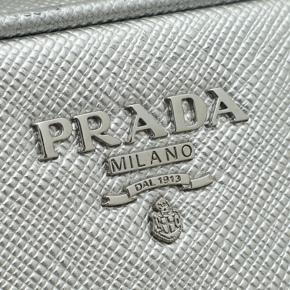 Prada Metallic Silver Mini Camera Crossbody Bag