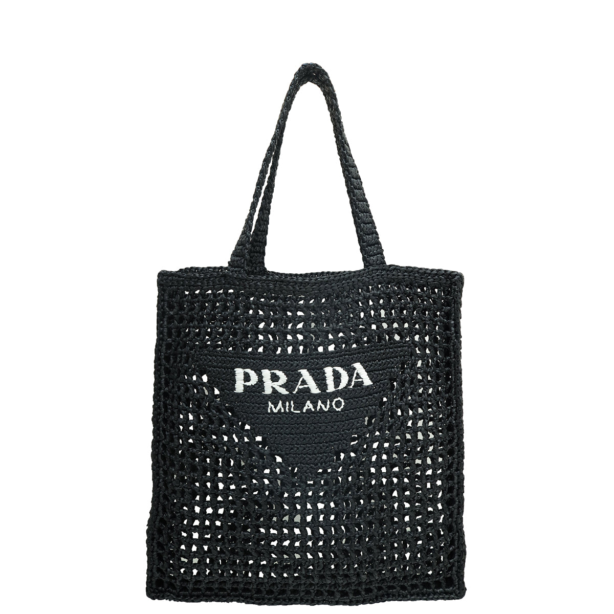 Prada Bicolor Crochet Tote Bag-Prada-THE CLOSET
