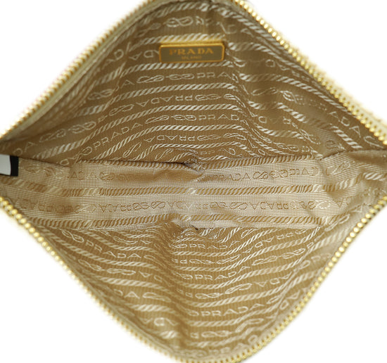 Prada Bicolor Triangle Crochet Bag