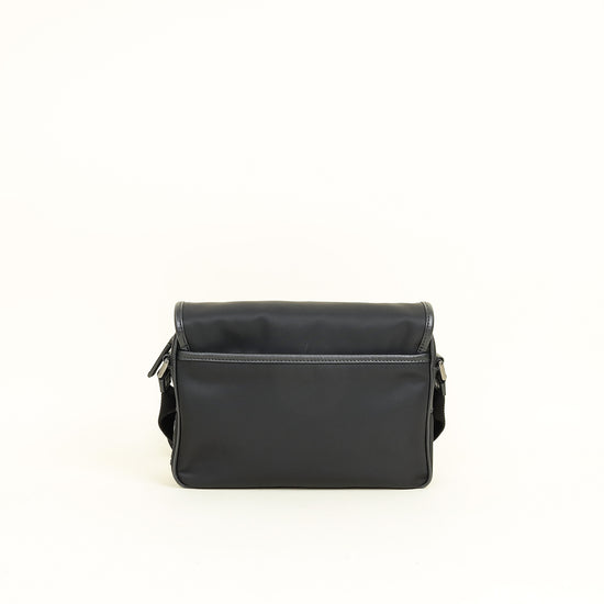Prada Black Re-Nylon Re-Nylon and Saffiano Shoulder Bag