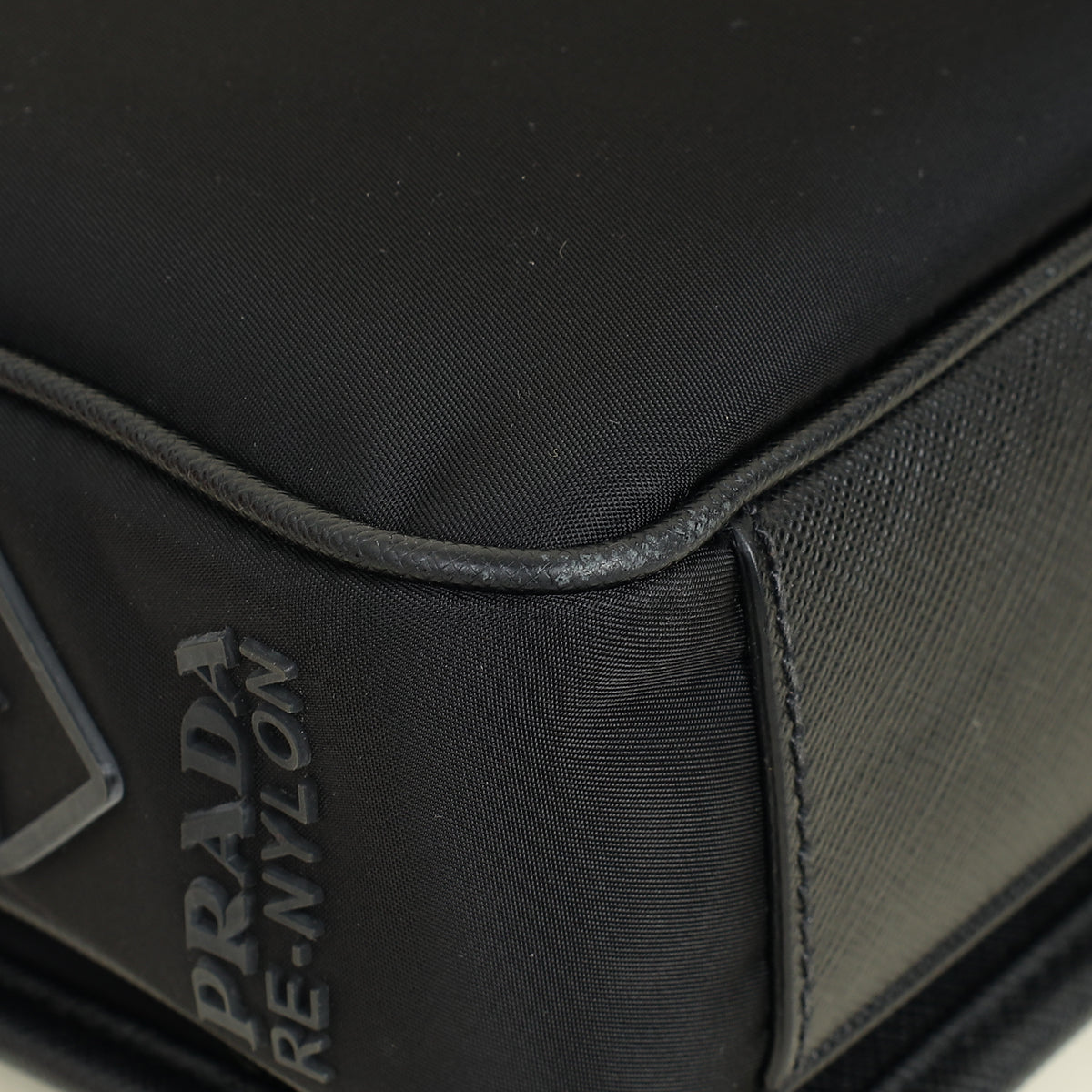 Prada Black Re-Nylon Re-Nylon and Saffiano Shoulder Bag