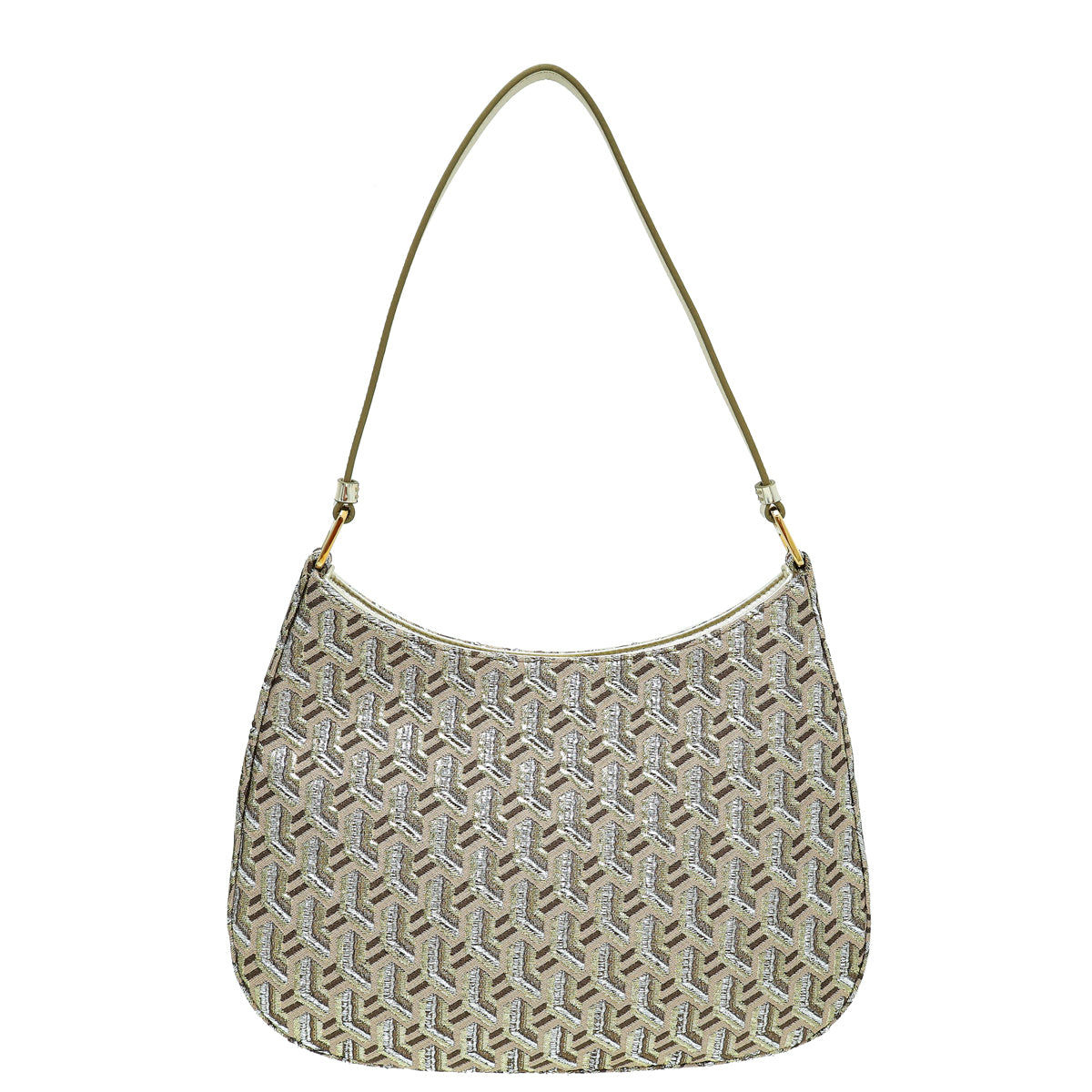Prada Cleo Metallic Bicolor Fabric Shoulder Bag-Prada-THE CLOSET