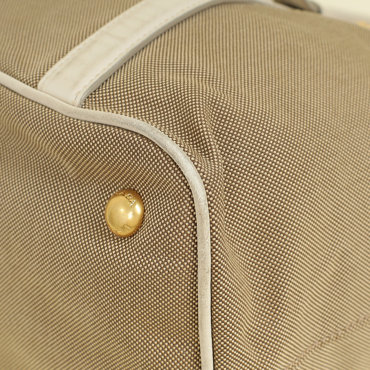 Prada Bicolor Jacquard Logo Tote Bag