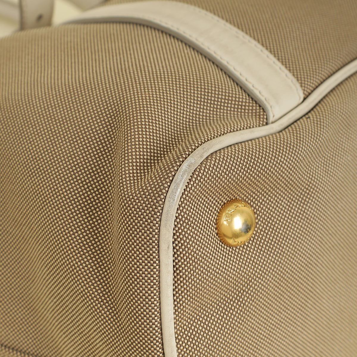 Prada Bicolor Jacquard Logo Tote Bag