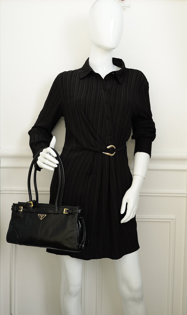 Prada Black Bonnie Medium Shoulder Bag