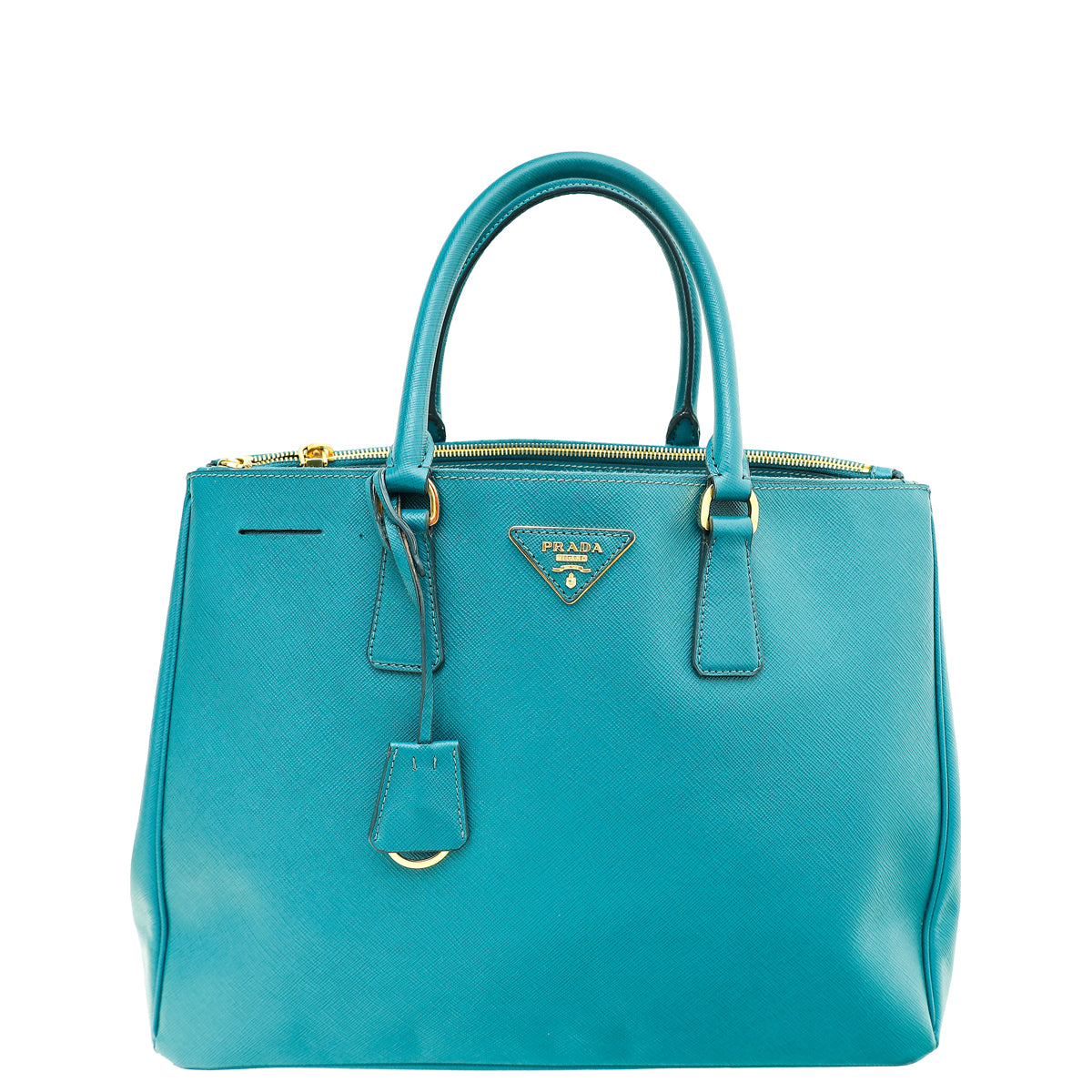 Prada Teal Lux Galleria Large Tote Bag-Prada-THE CLOSET