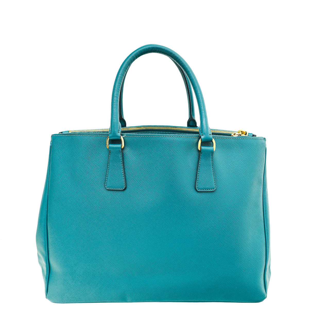 Prada Teal Lux Galleria Large Tote Bag-Prada-THE CLOSET