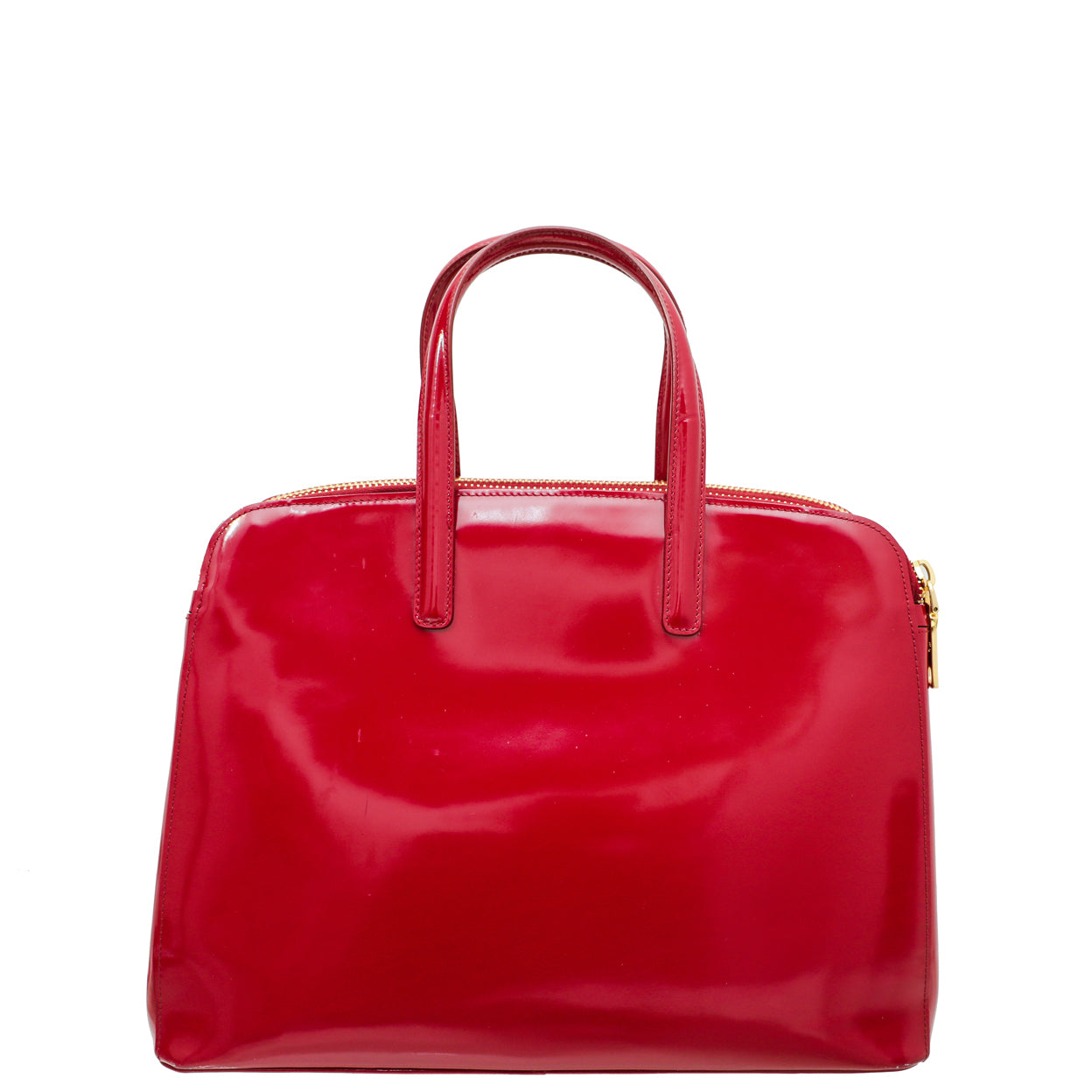 Prada Scarlet Red Spazzolato Double Zip Top Handle Bag-Prada-THE CLOSET