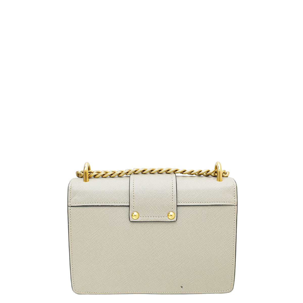 Prada Pomice Gray Turn-lock Flap Chain Bag-Prada-THE CLOSET