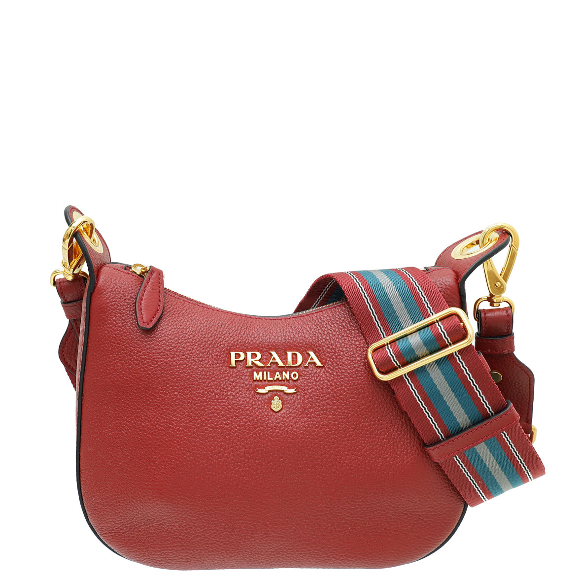Prada Rubino Vitello Phenix Crossbody Bag-Prada-THE CLOSET
