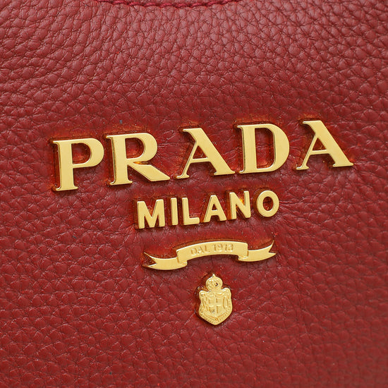 Prada Rubino Vitello Phenix Crossbody Bag