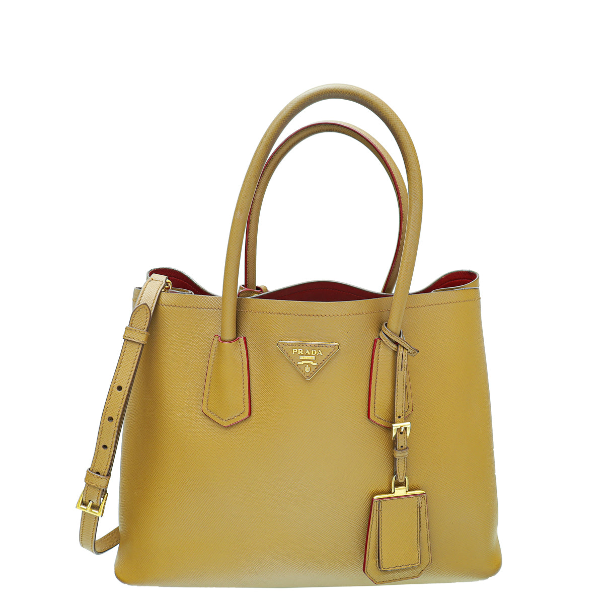 Prada Caramel Cuir Double Large Bag – THE CLOSET - Main Image