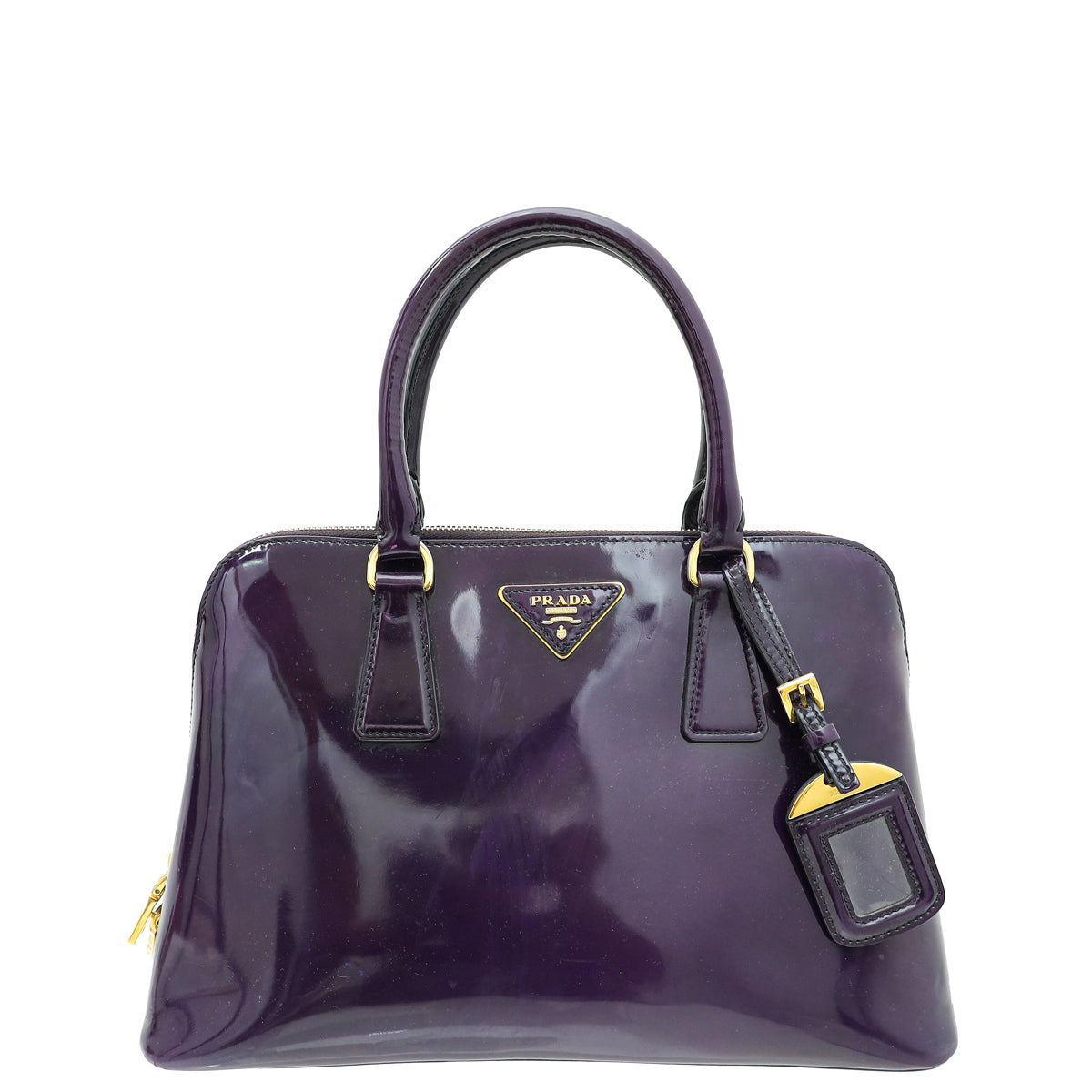 Prada Purple Vernice Promenade Bag-Prada-THE CLOSET