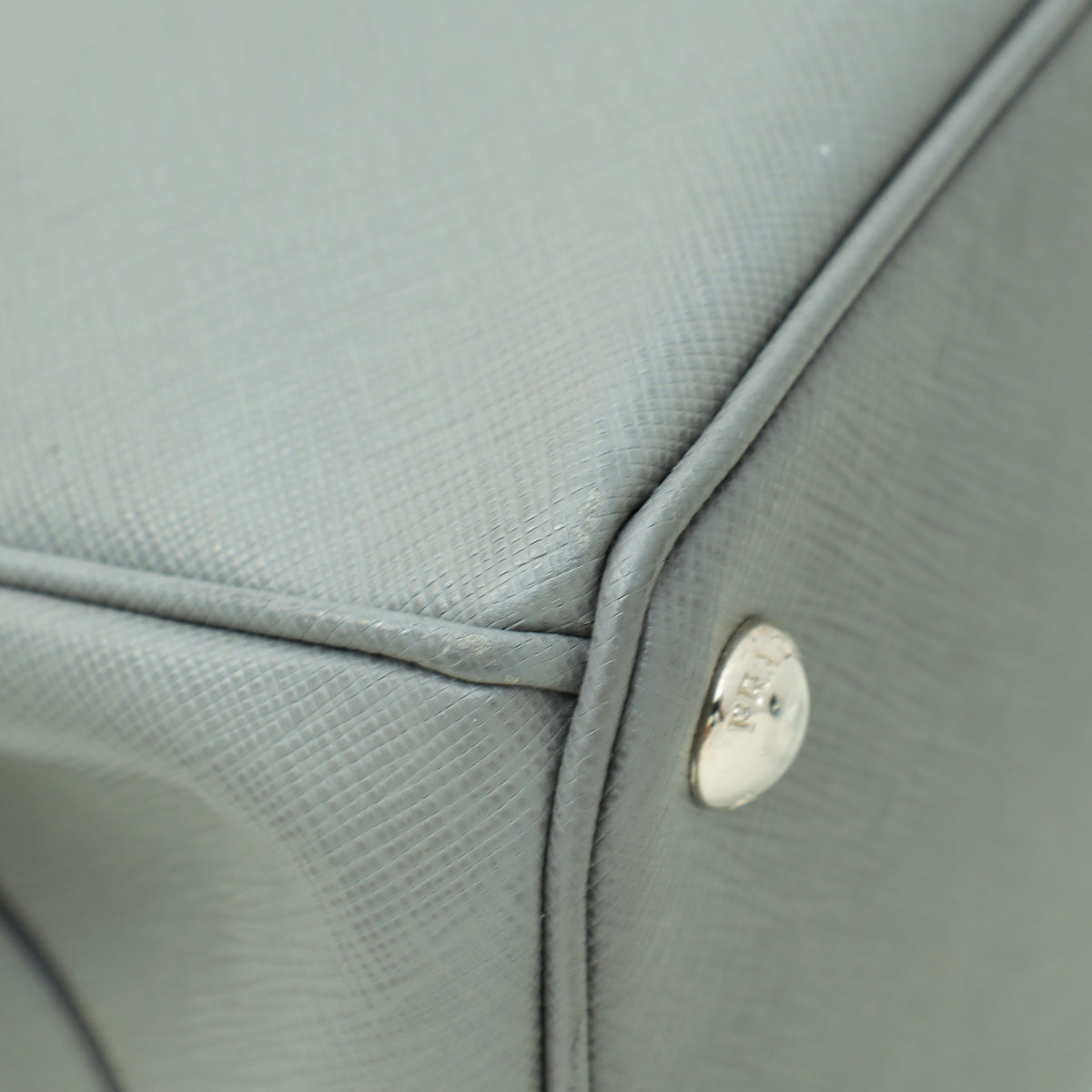 Prada Grey Galleria Large Bag W/ Front Pocket