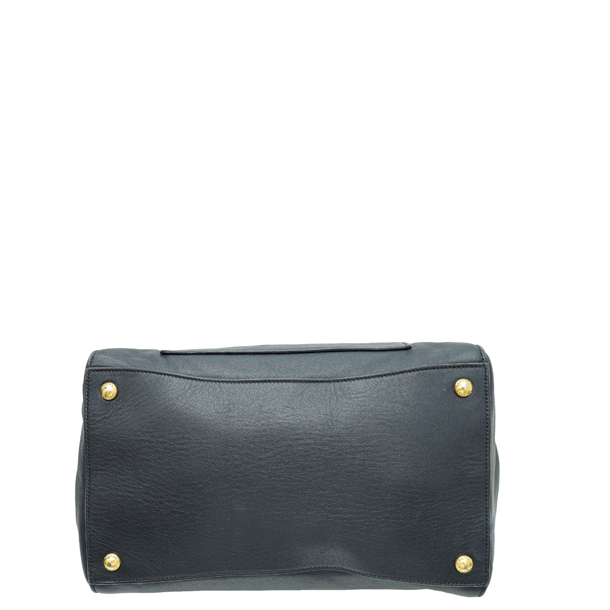 Prada Leather Trim Denim Shoulder Bag