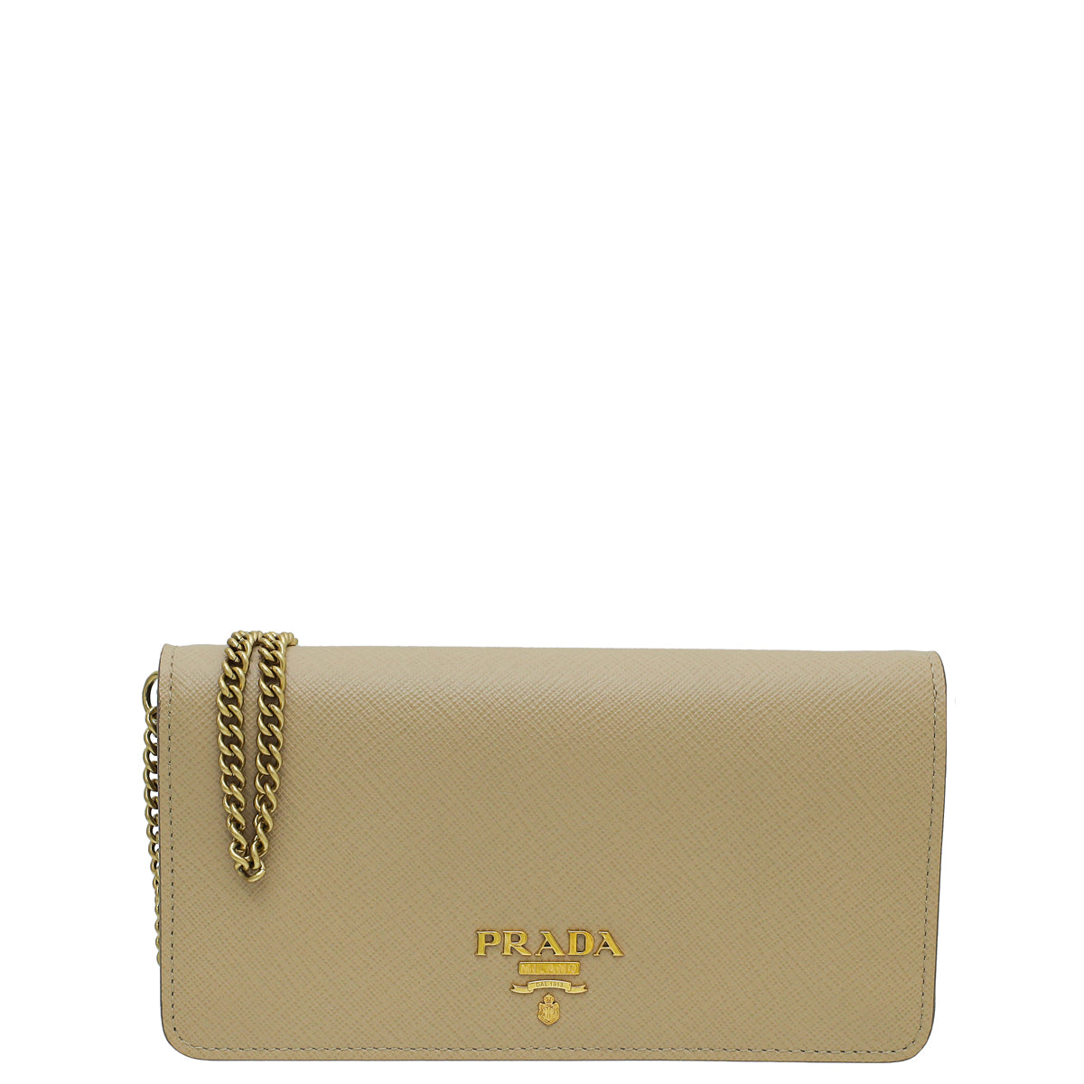 Prada Beige Lux Wallet On Chain-Prada-THE CLOSET