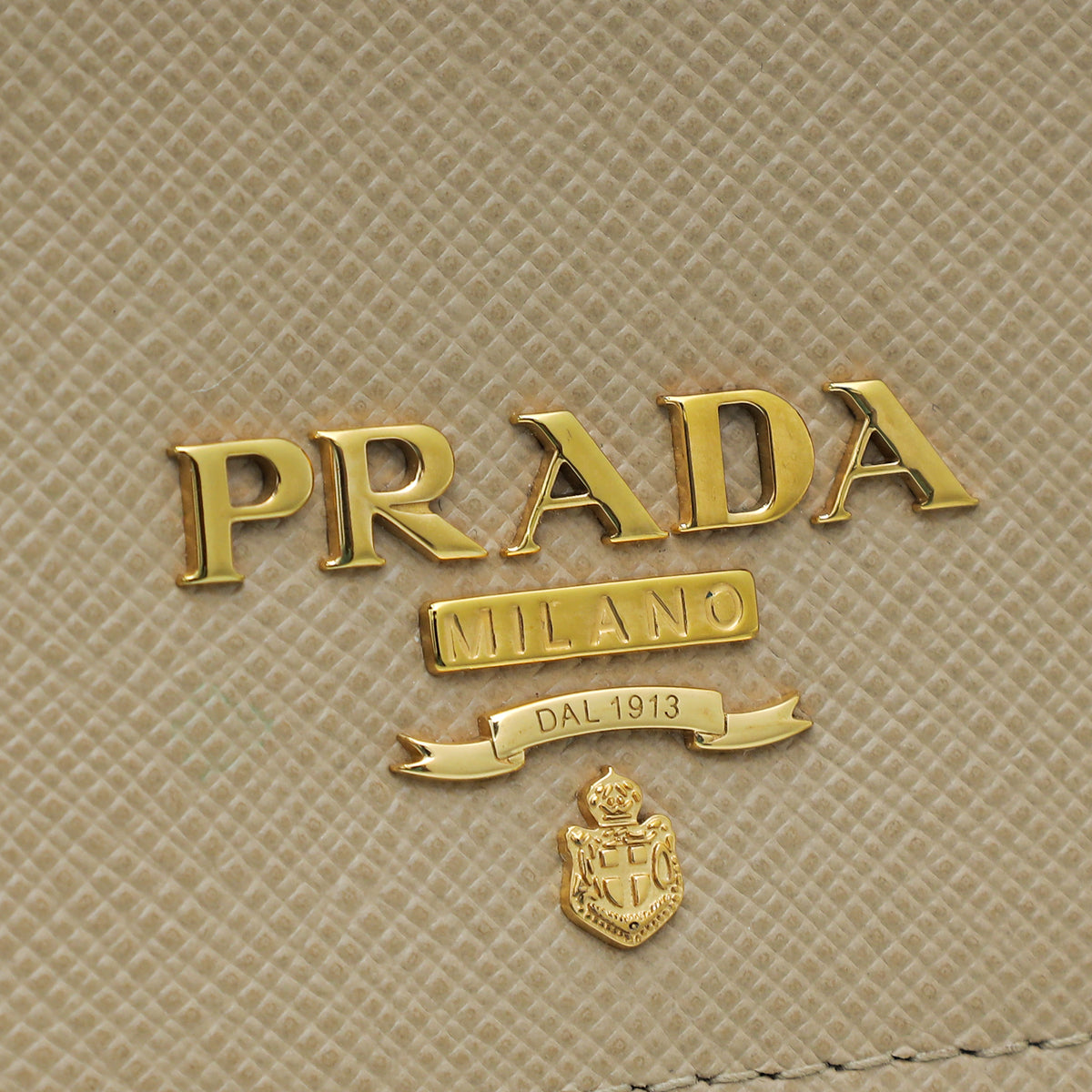 Prada Beige Lux Wallet On Chain