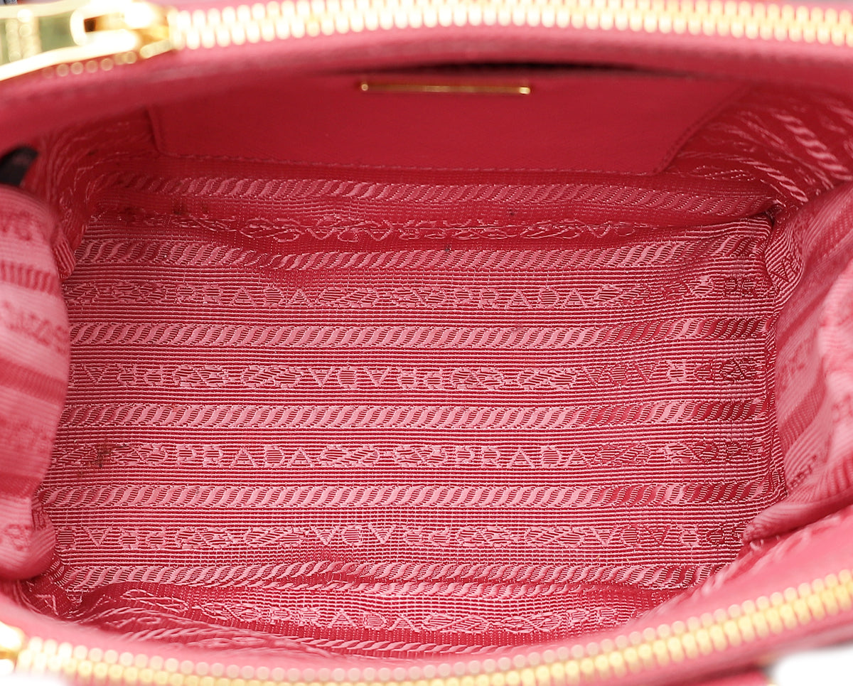 Prada Pink Lux Galleria Nano Crossbody Bag