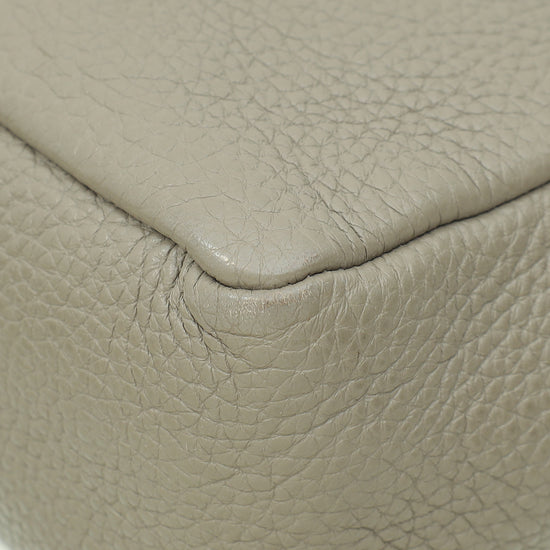 Prada Clay Grey Double Zipper Medium Bag