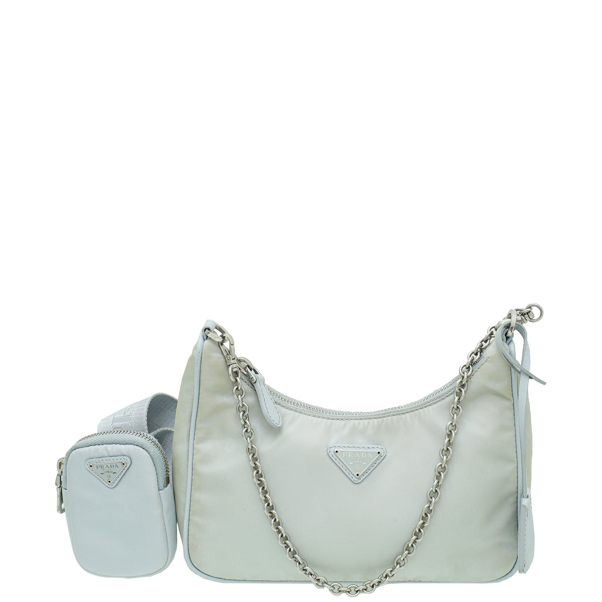 Prada Light Grey Re-Nylon Re-Edition 2005 Bag-Prada-THE CLOSET