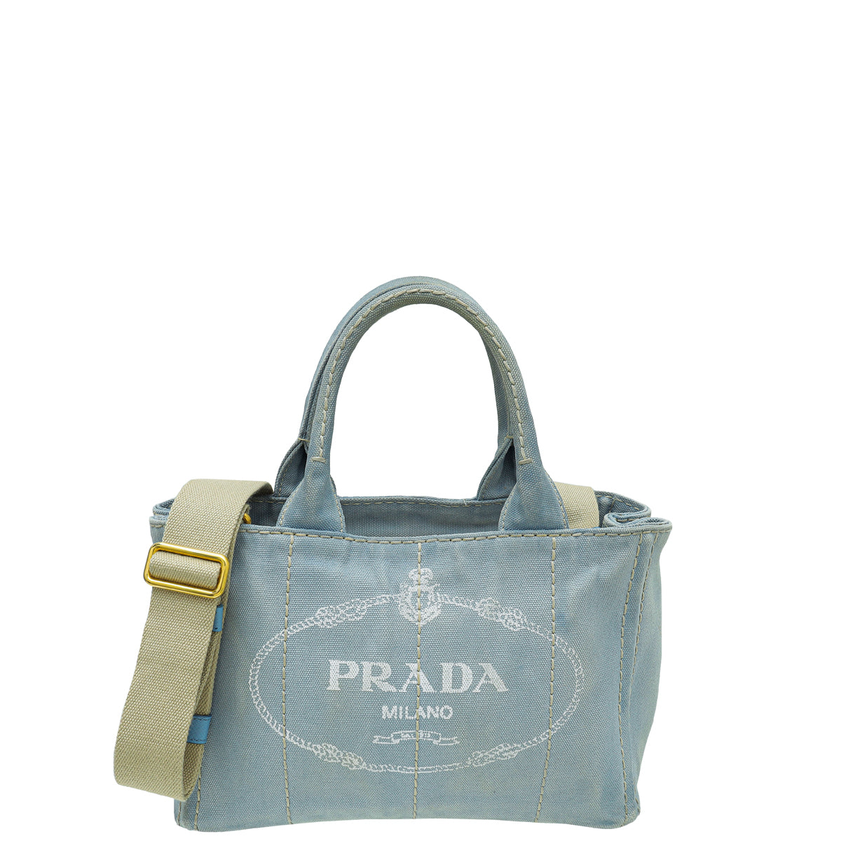 Prada Astrale Logo Canapa Small Tote Bag-Prada-THE CLOSET