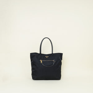 Prada Black Tessuto Nylon Tote Bag