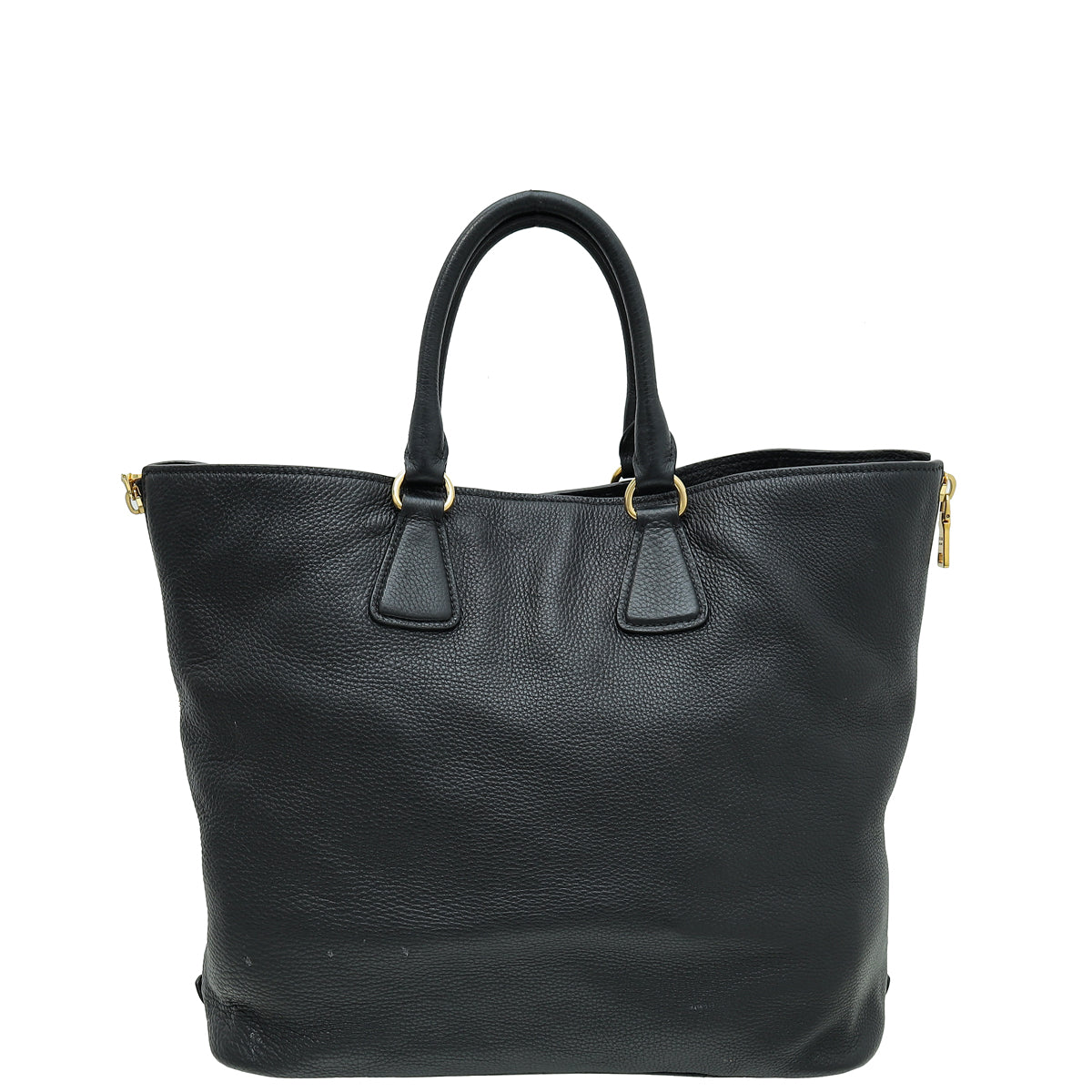 Prada Black Vitello Daino Tote Large Bag-Prada-THE CLOSET