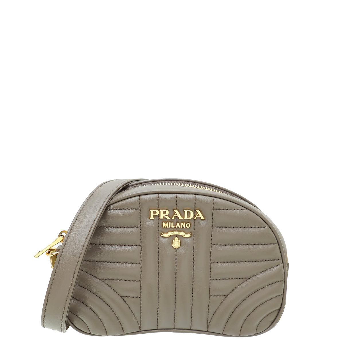 Prada Dark Grey Diagramme Soft Belt Bag-Prada-THE CLOSET