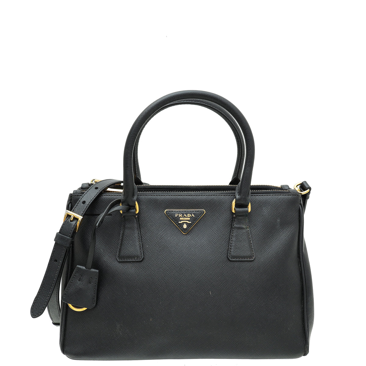 Prada Black Lux Galleria Medium Tote Bag-Prada-THE CLOSET