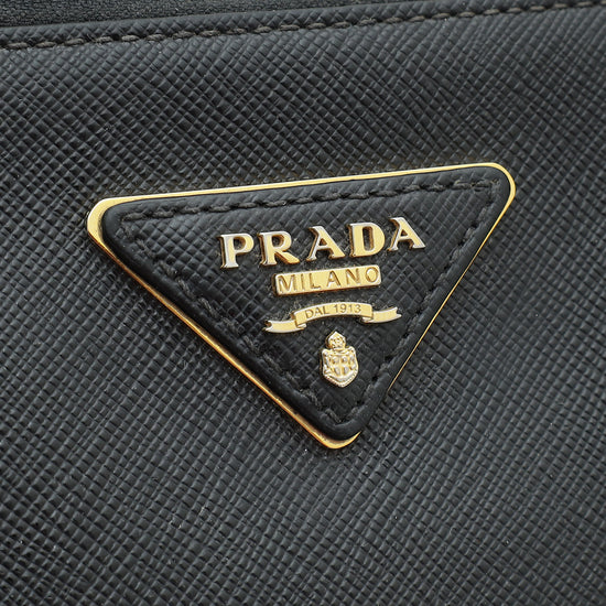 Prada Black Lux Galleria Medium Tote Bag