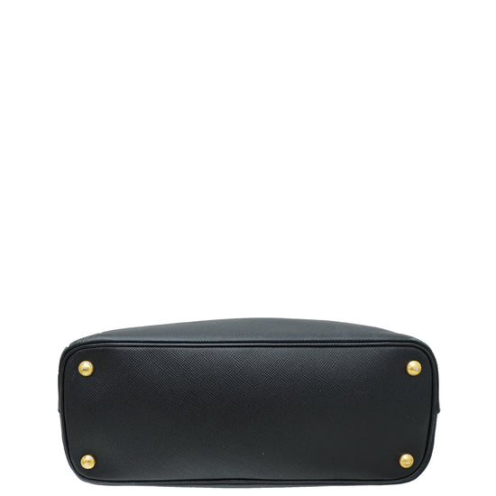 Prada Black Cuir Dome Satchel Bag