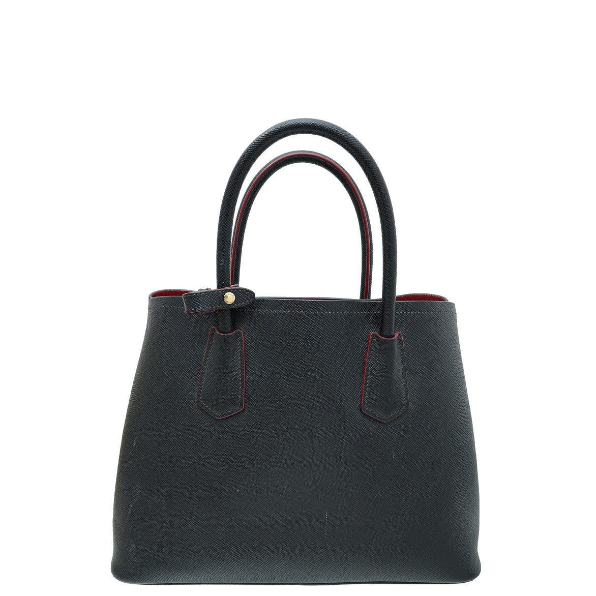 Prada Black Cuir Medium Double Tote Bag-Prada-THE CLOSET
