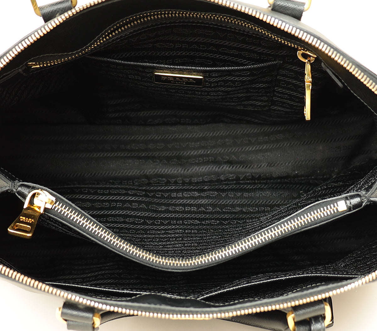 Prada Black Lux Promenade Medium Bag-Prada-THE CLOSET