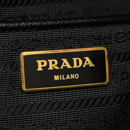 Prada Black Lux Promenade Medium Bag-Prada-THE CLOSET