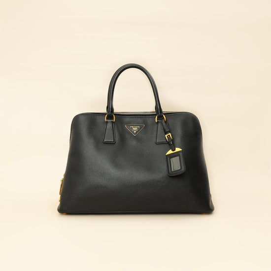 Prada Black Lux Promenade Medium Bag-Prada-THE CLOSET