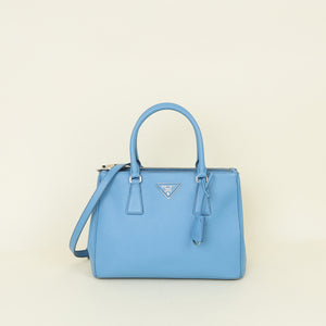 Prada Blue Galleria Medium Tote Bag